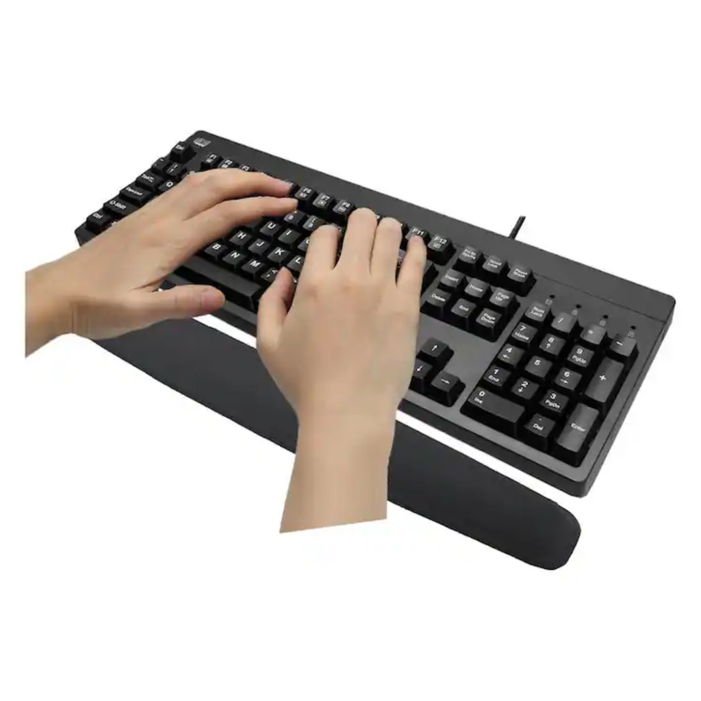 Adesso Descanso de Muñeca Memory Foam para Teclado Ergonómico Negro