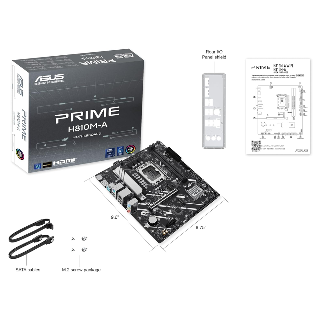 ASUS PRIME H810M-A-CSM Tarjeta Madre DDR5 Micro ATX Intel