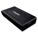 SSD Externo Kingston XS1000 1TB USB 3.2 Gen 2 - Hasta 1,050MB/s, USB-C, Diseño Ultra Compacto, Negro/Plata