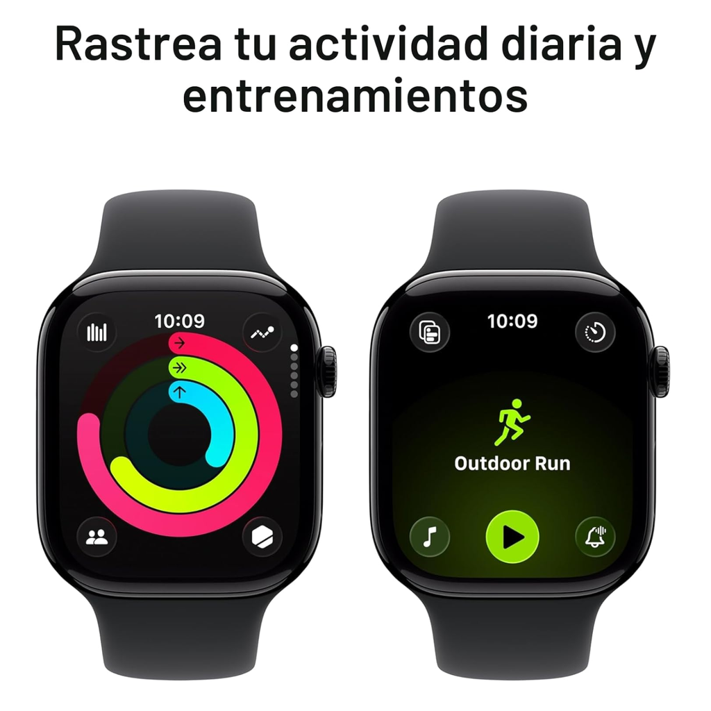 Apple Watch Series 11 GPS 46mm Negro Jet Banda Deportiva Negra S/M