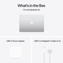 Apple MacBook Air 2025 | Chip M4 (10-core CPU) | 16GB RAM | 256GB SSD | Pantalla 13.6″ Liquid Retina | Color Silver (Plata) | Nueva y Sellada