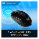 Adesso iMouse S50 Mini Mouse Inalámbrico 2.4GHz Compacto Negro