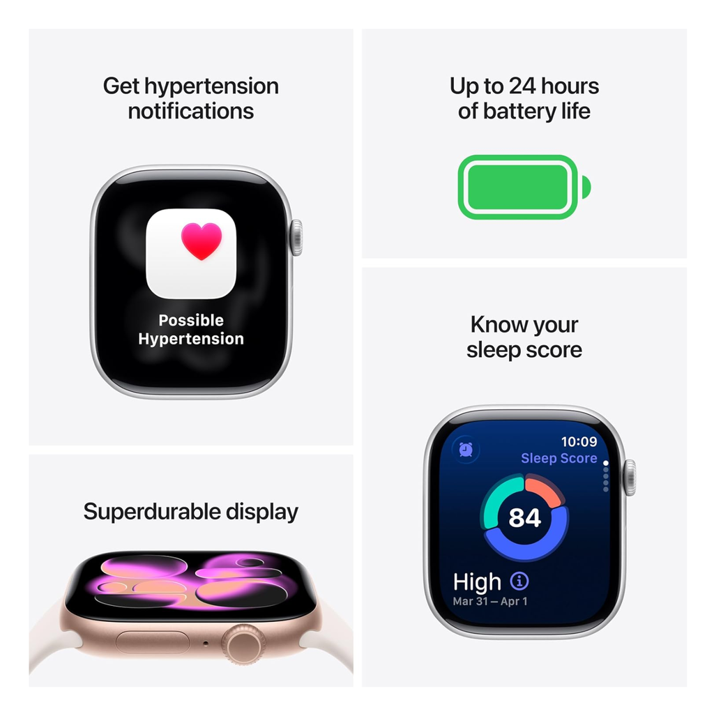 Apple Watch Series 11 GPS 42mm Aluminio Gris Espacial Banda Negra S/M