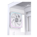 Gabinete Gamer EINAREX S501D RGB Version White - Chasis de PC, Panel Lateral de Vidrio Templado, Sistema de Iluminación RGB, Diseño de Alto Flujo de Aire, Color Blanco (EXCS-S501D-R-W)