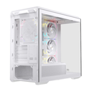 Gabinete Gamer EINAREX ZM800 RGB Version White - Chasis Mid-Tower ATX, Panel Frontal de Alto Flujo de Aire (Mesh), Vidrio Templado, Iluminación RGB, Blanco (EXCS-ZM-800R-W)