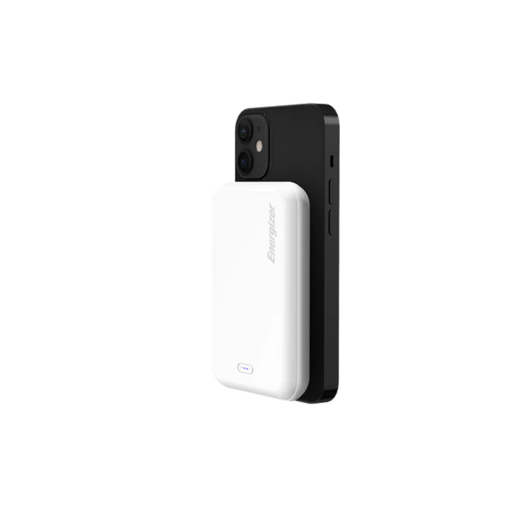 Energizer Magnetic Power Bank 5,000mAh – Carga Rápida 15W, USB-C, Compatible con MagSafe, Color White