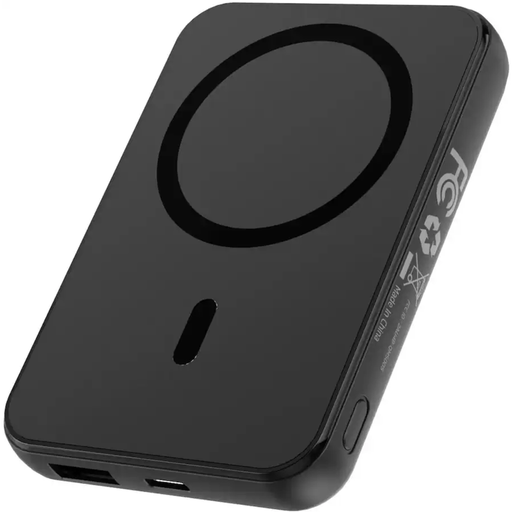 Energizer Ultimate Magnetic Power Bank 5,000mAh – Carga Rápida 18W, USB-C + USB-A, Compatible con MagSafe, LED Indicador, Color Negro