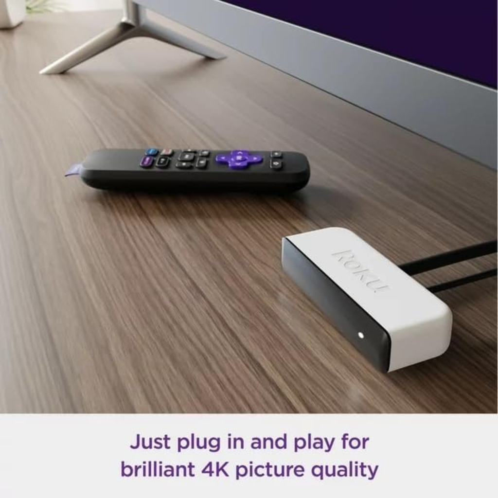 Roku Premiere 3920RW – Reproductor de Streaming 4K HDR, Wi-Fi Rápido, Control Remoto, Cable HDMI Incluido, Fácil Instalación