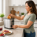 Zenith Wide 2 Slice Stainless Steel Toaster 
