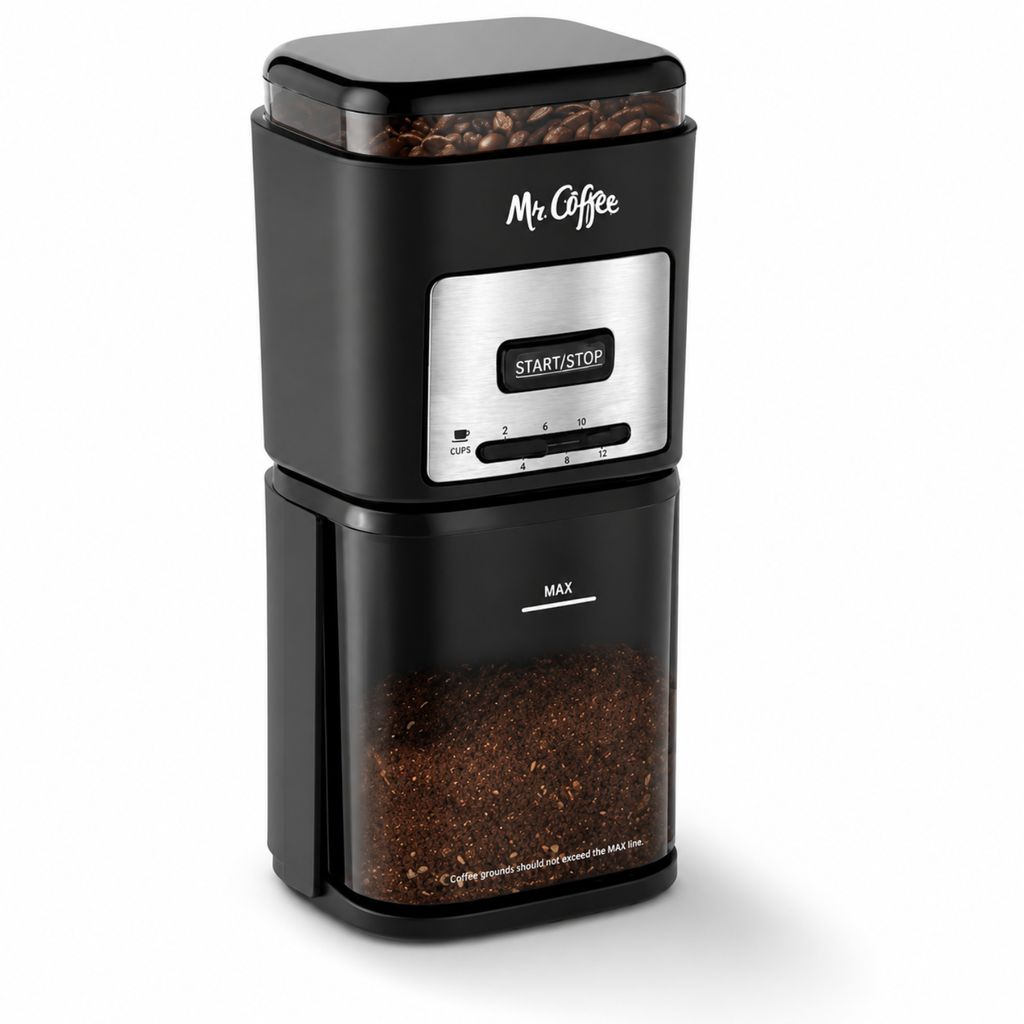 Mr. Coffee 12-Cup Automatic Burr Grinder – Precisión Profesional para el Aroma Perfecto