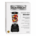 Dominion D4005B - Licuadora de 5 Velocidades con Jarra de Plástico de 42oz (1.25L), Cuchillas de Acero Inoxidable, Negro