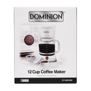 DOMINION 12 Cup Coffee Maker, White