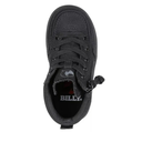 BILLY Footwear Toddler Harmon Sneakers - Black 8T: Zipper Lace Up, Cushioned Insole, Non Marking Sole