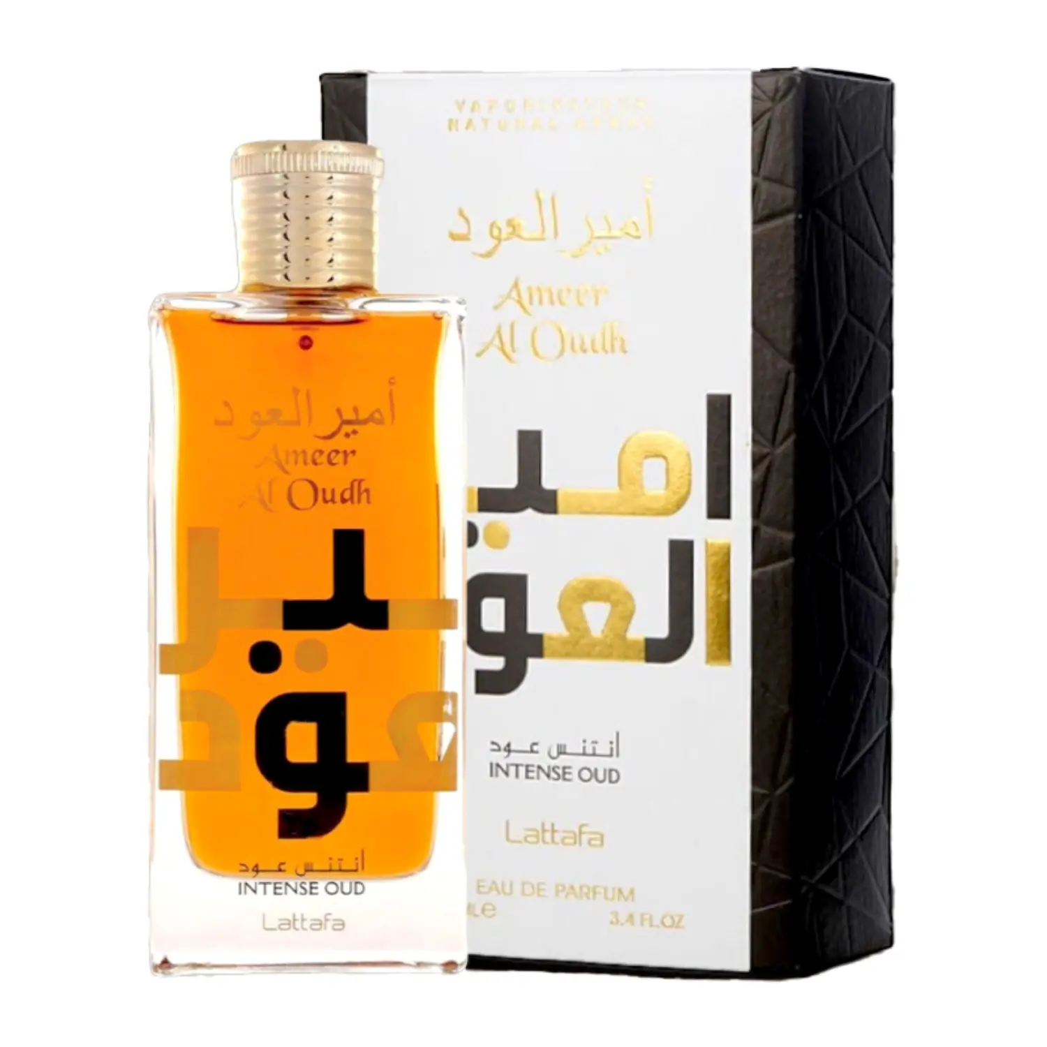 Lattafa Ameer Al Oudh Intense Oud | 100ml EDP | Notas de Madera Ahumada y Vainilla | Perfume Árabe | Nuevo