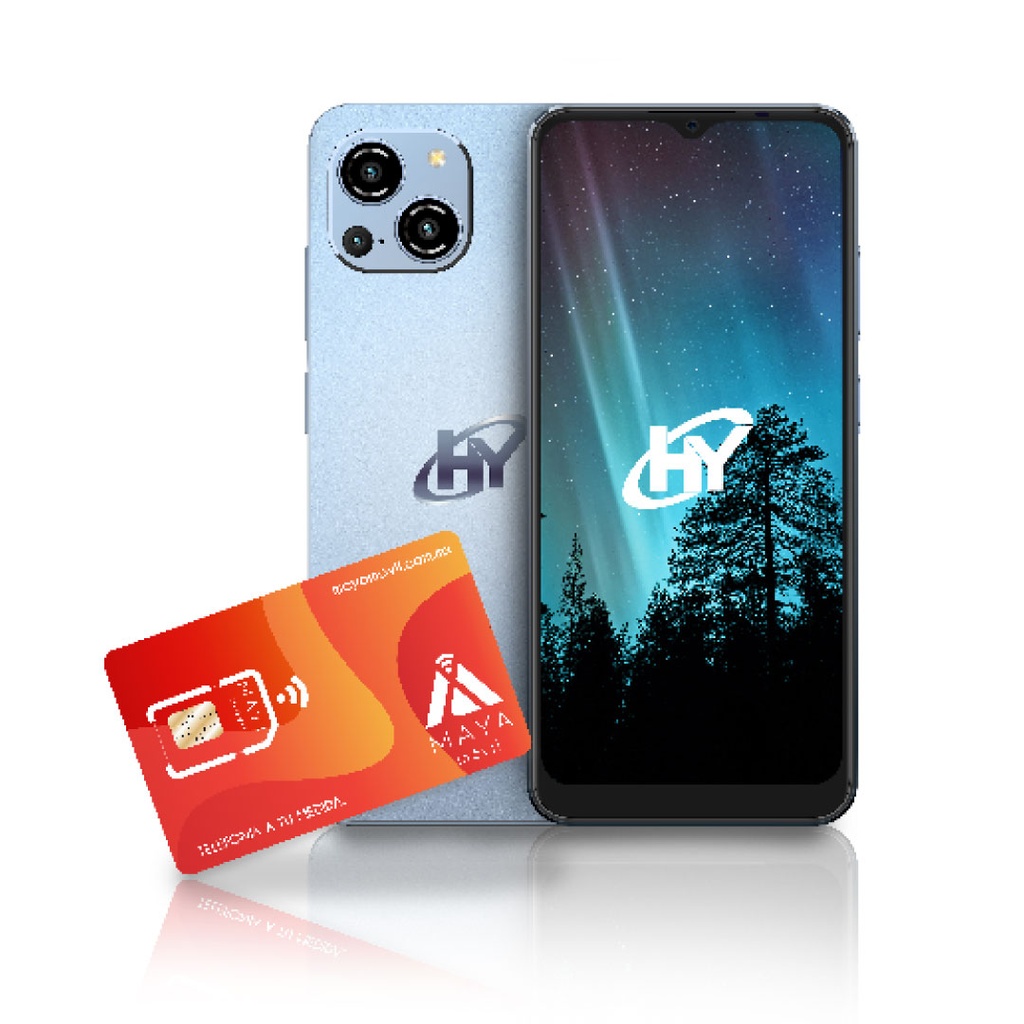Celular HyLine Pro-X Azul + Servicio Maya Movil Plus 3GB
