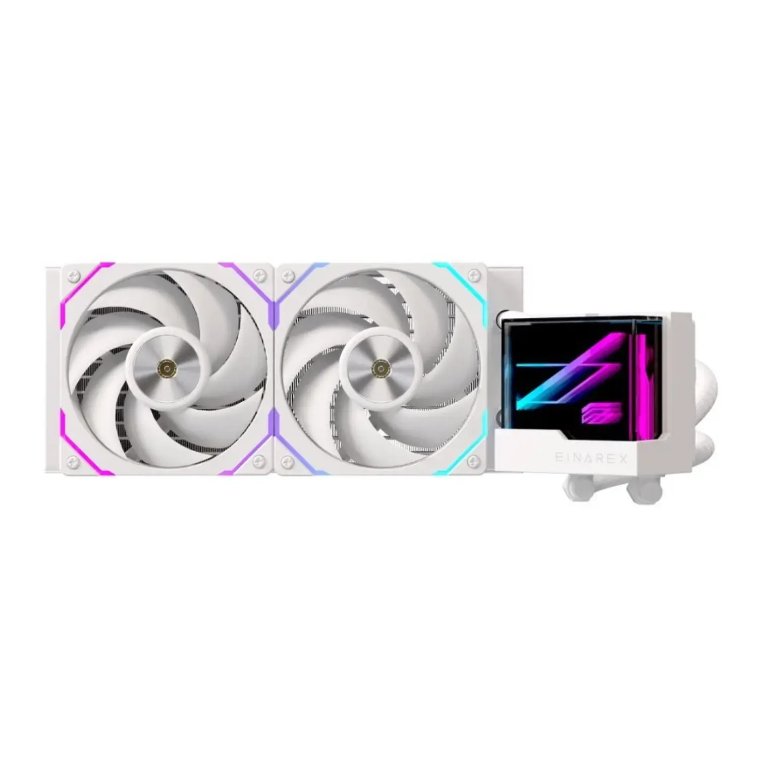 Enfriamiento Líquido EINAREX Vertex 240 White – Espejo Infinito – Fans Hidráulicos ARGB – 240mm – Intel & AMD