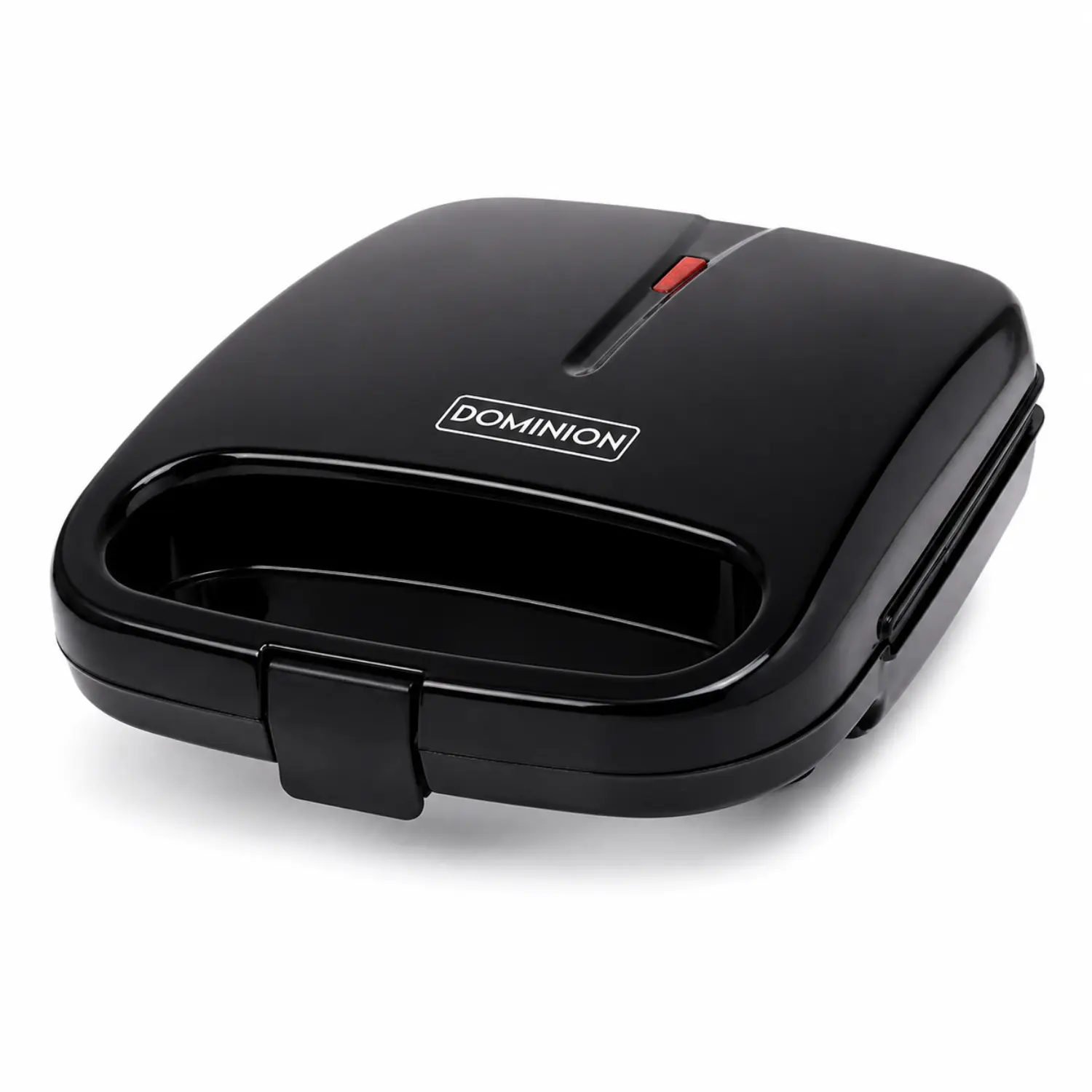 Dominion D5112B - Máquina de Waffles con Placas Antiadherentes, Indicadores LED de Temperatura y Diseño Compacto, Negro