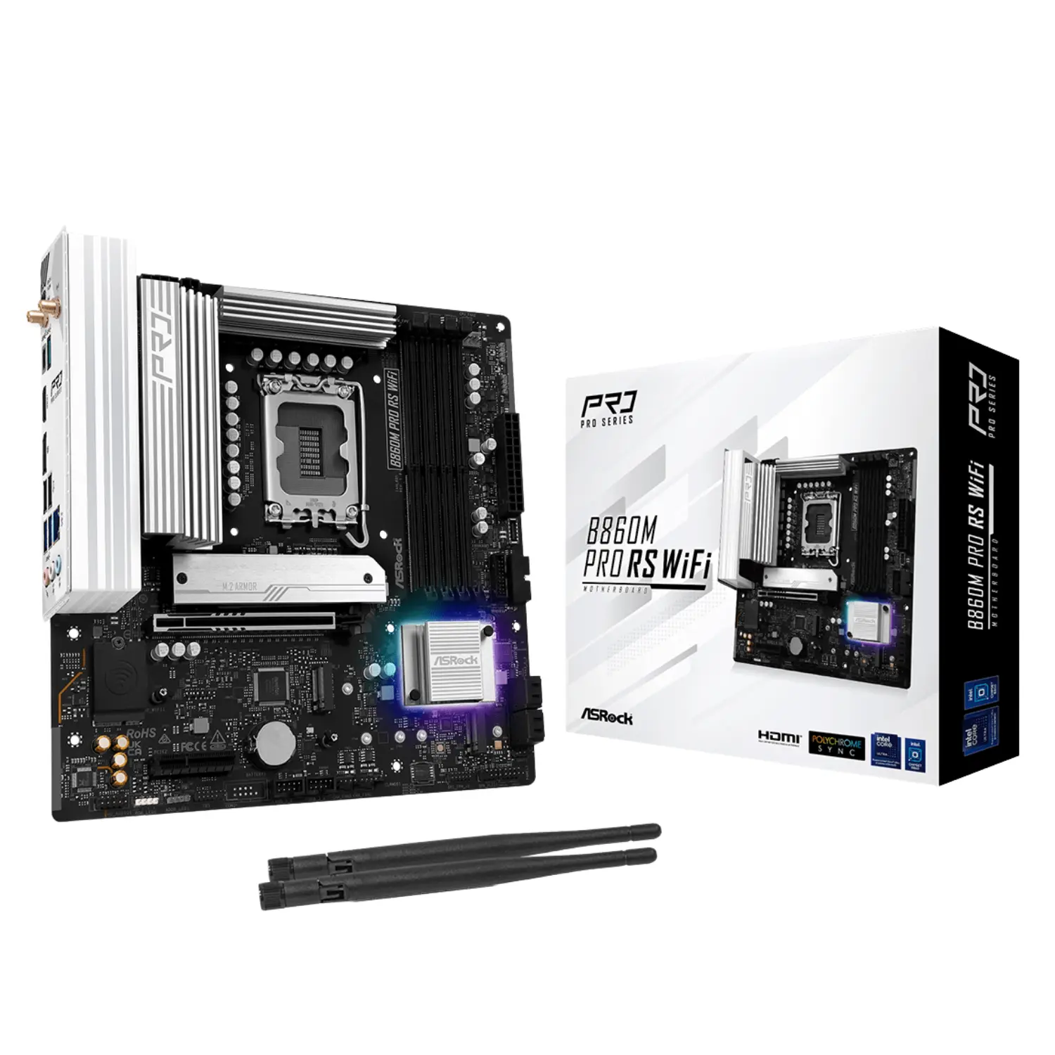 ASRock B860M Pro RS Tarjeta Madre DDR5 Micro ATX Intel