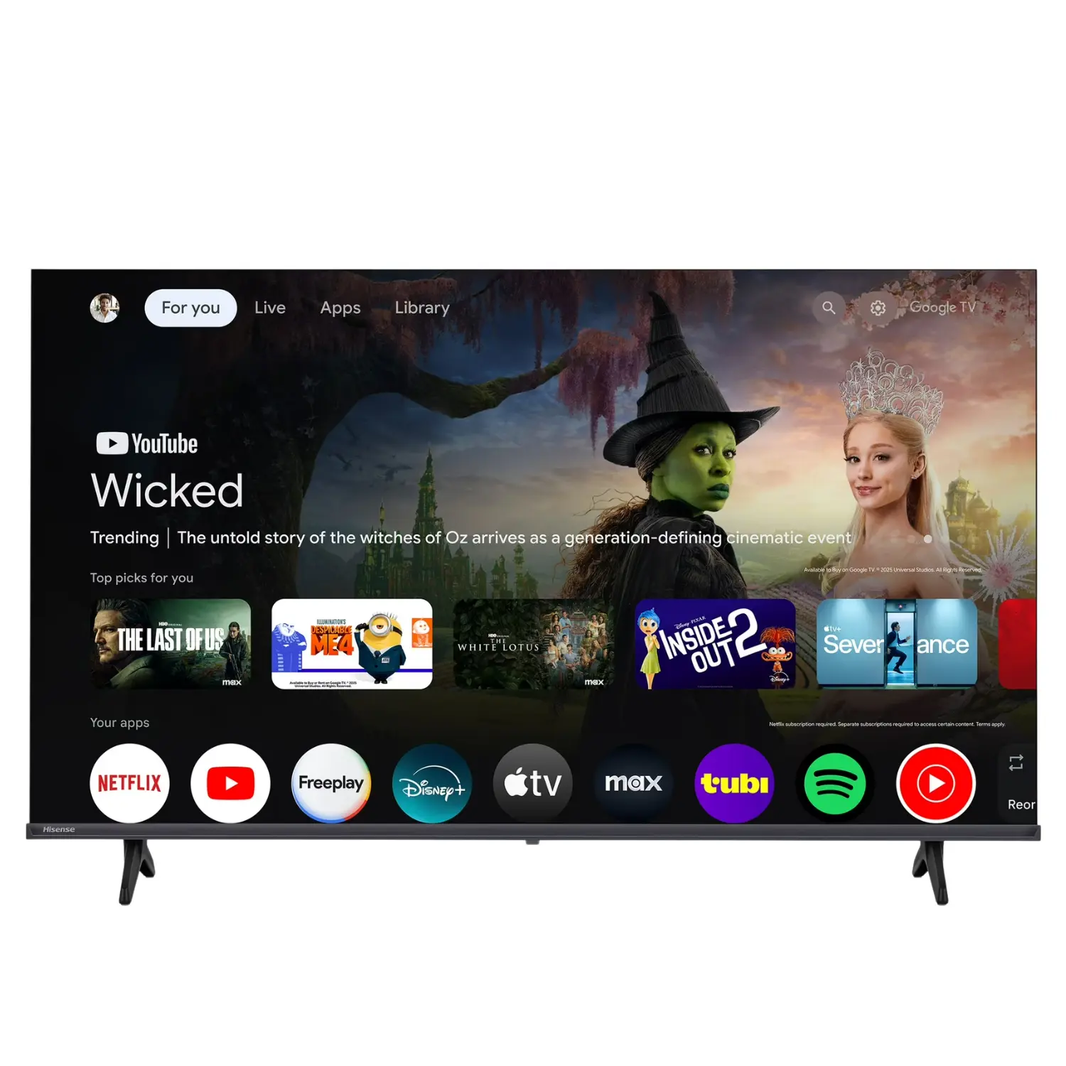 Hisense 43" Smart TV Full HD Google TV DTS Virtual:X WiFi 43H40G