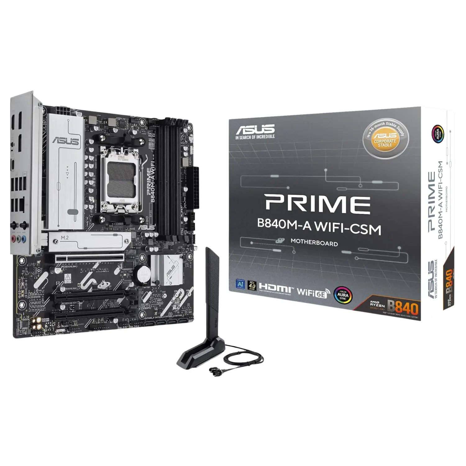 ASUS PRIME B840M-A WiFi-CSM Tarjeta Madre DDR5 Micro ATX WiFi