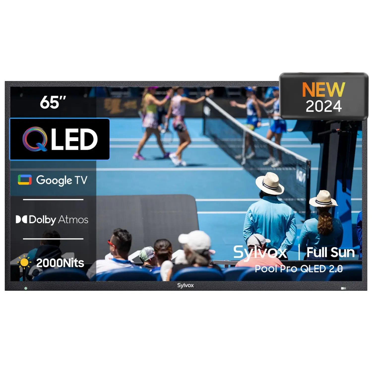 [OQ65A2KHGF/NEW] Pool Pro 2.0 65" QLED Full Sun Outdoor TV – 4K UHD, 2000 nits, Google TV, Clima Extremo, Ideal para Exteriores – OQ65A2KHGF