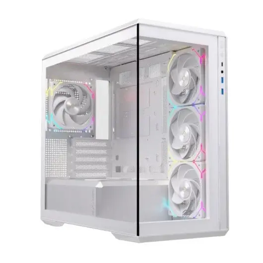 [EXCS-ZM-800R-W/NEW] Gabinete Einarex ZM800 White - Micro ATX - Cristal Templado Dual - 4 Fans RGB - USB-C