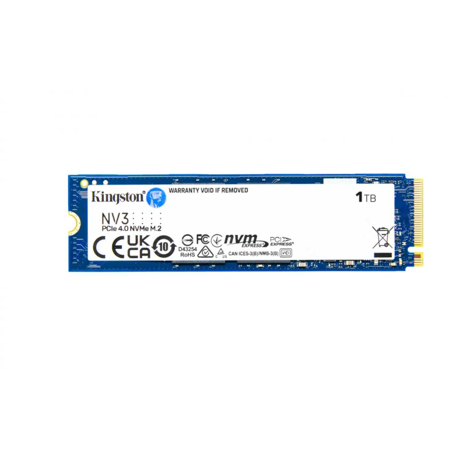 [SNV3S/1000G/NEW] Kingston NV3 SNV3S 1TB – SSD NVMe PCIe 4.0 M.2, 6000MB/s Lectura, 4000MB/s Escritura, Alto Desempeño para PC y Laptop