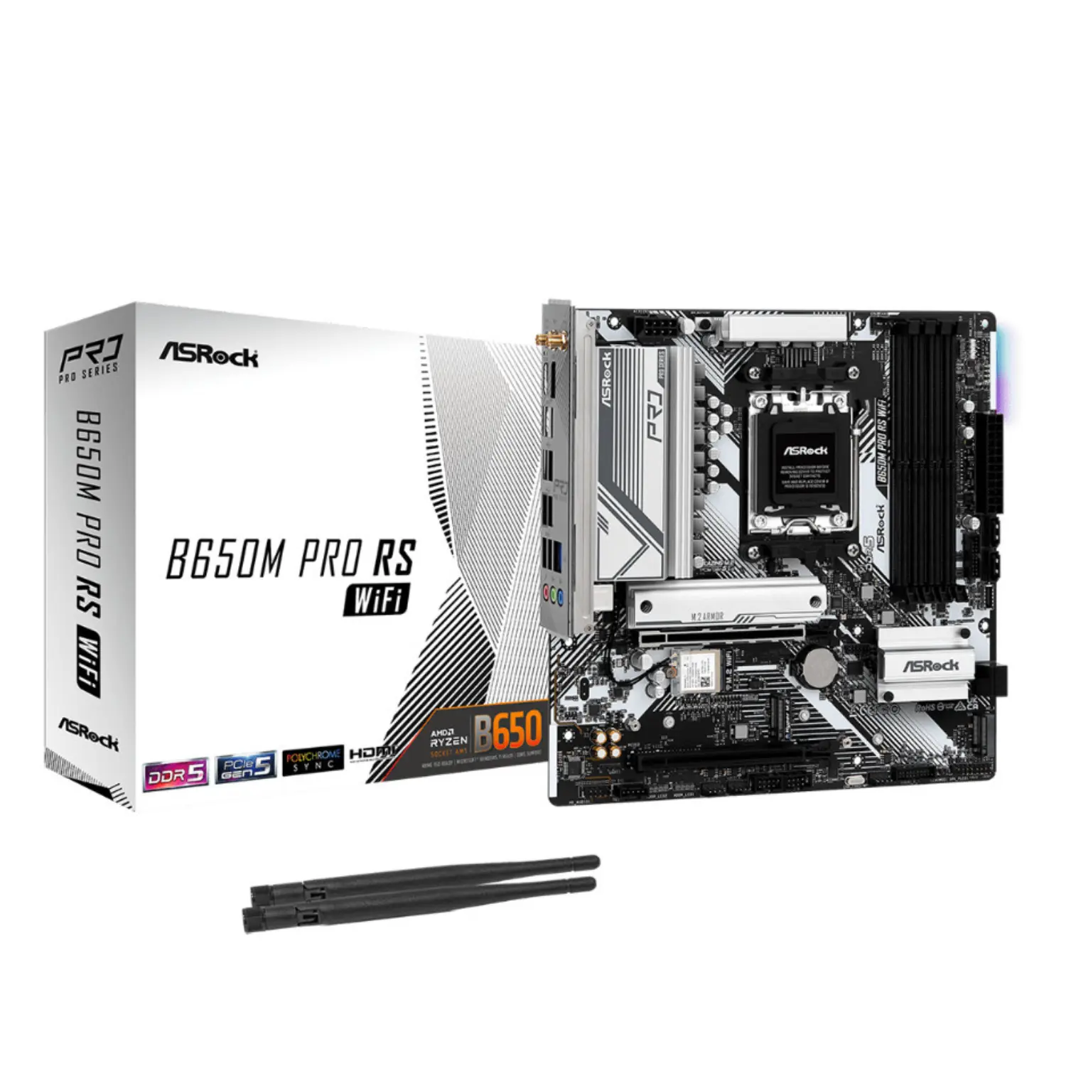 [B650M PRO RS WIFI/NEW] ASRock B650M Pro RS WiFi Tarjeta Madre AM5 DDR5 Micro ATX