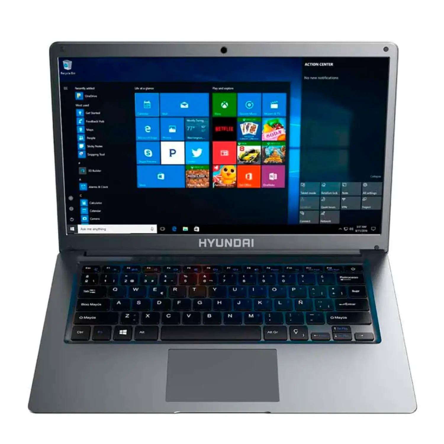 [HTLB14INC4Z1SSG1TB/NEW] Hyundai HyBook 14.1" HD - Intel Celeron N3350, 4GB RAM, 64GB SSD + 1TB HDD, Win 10 Home - Space Grey