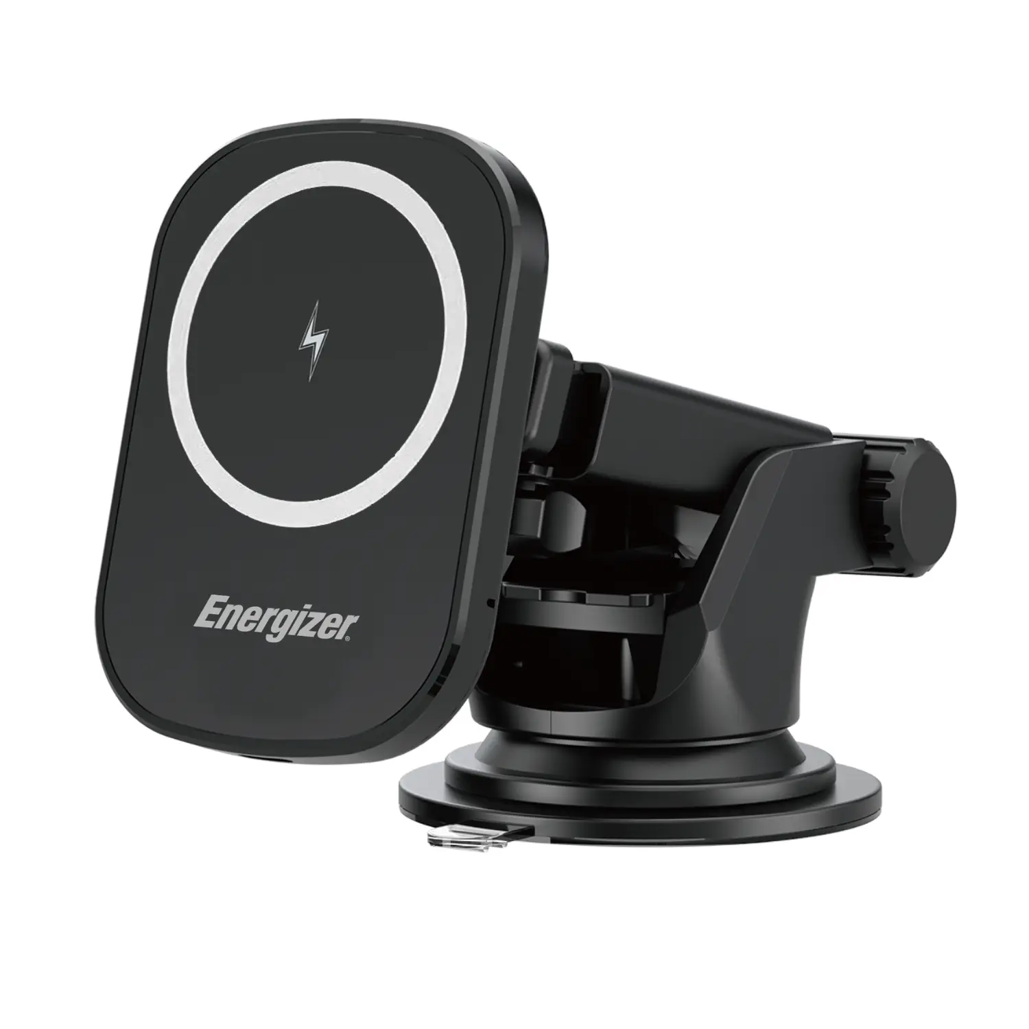 [ECA007_BK/NEW] Energizer Ultimate 15W Wireless Car Charger – Cargador Inalámbrico para Auto, 3 Soportes Incluidos, Carga Rápida, Color Black